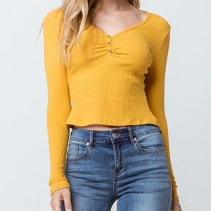 Tilly’s Sky and Sparrow Mustard Shirt